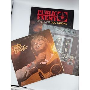 John Denver Jethro Toll Public Enemy Vinyl Record *Lot of 3*